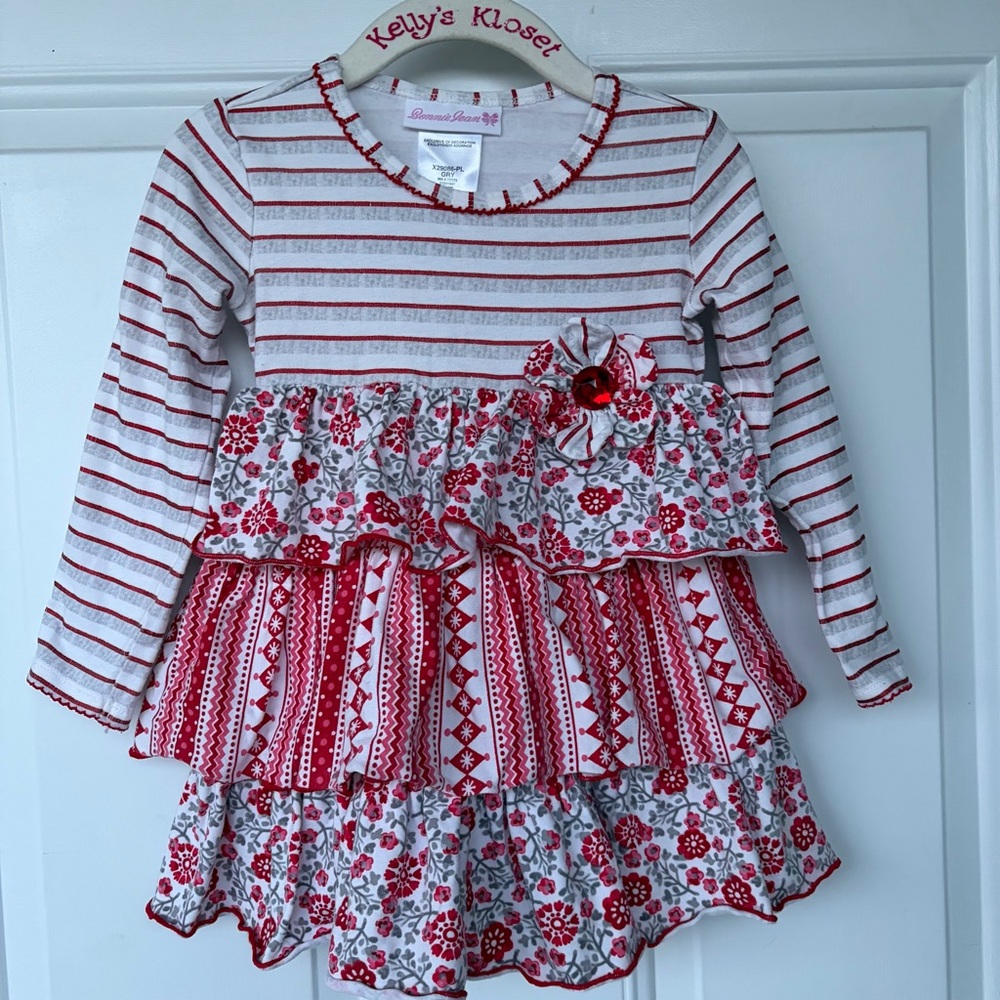 •Bonnie Jean• Ruffled Tiered Dress/Tunic Top - Size 2T